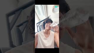 Tae teaching how to drink water 🤭🤫💜 #bts #btsshorts #btsarmy #kimtaehyung