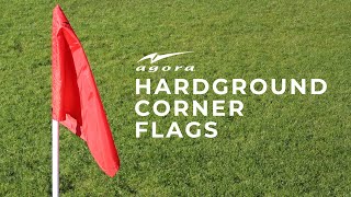 AGORA Soccer Corner Flags for Hard Ground Soil