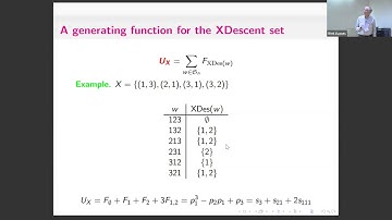 26May2022 CAE The X-descent set of a permutation_Richard Stanley