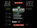 Zero To Hero Excel Learning with AI | Basic Level | Topic 1 to Topic 4 | Excel Complete Beginner