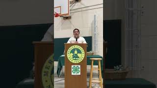 Allison Lopez gives an overview of her experience at the 4-H Leadership Academy