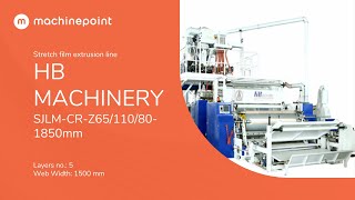 HB MACHINERY SJLM-CR-Z65/110/80-1850mm Stretch film extrusion line | HB MACHINERY Machines
