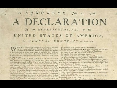 UNIT 1 AP Government Declaration of Independence transcribed - YouTube