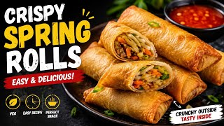 Crispy Veg Spring Rolls Recipe | Easy Homemade Spring Rolls