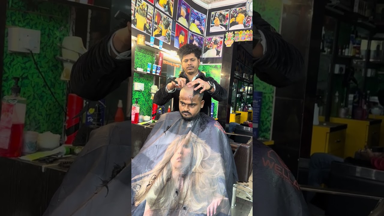 Iam not satisfied with military haircut so I told him to shave it off.. mottai 