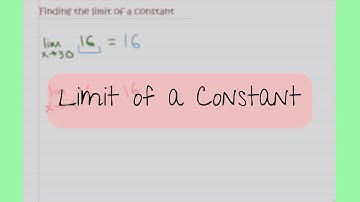 How to find the limit of a constant | Calculus 1