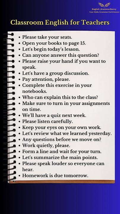 Classroom English for teachers | Daily Conversations  #classroomenglish #teachers #learnenglish