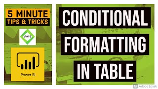 Power BI Desktop Tips and Tricks (19/100) - Conditional Formatting in Power BI Table