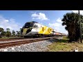 Brightline Train 722 Northbound through Stuart, Florida