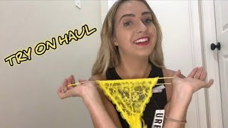 Try On Haul 16 Sep 2023 Tiny See Through Lingerie G String Transparent Thong Panty Haul