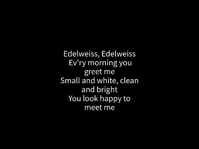Edelweiss (Accompaniment only) class=