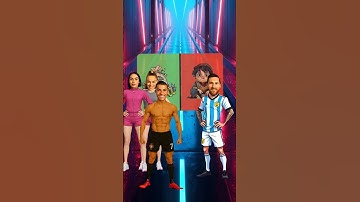 Who is better ?? Ronaldo vs Messi vs Georgina vs Lehmann #shorts#cartoon#animation#memes