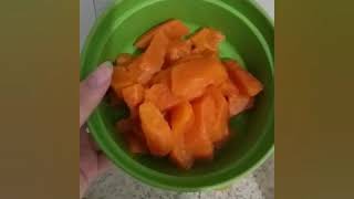 Papinha de LARANJA com Mamão 😋