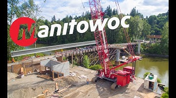 Manitowoc MLC300 Crawler Crane Bridge Girder Install: Abutment to Pier 1