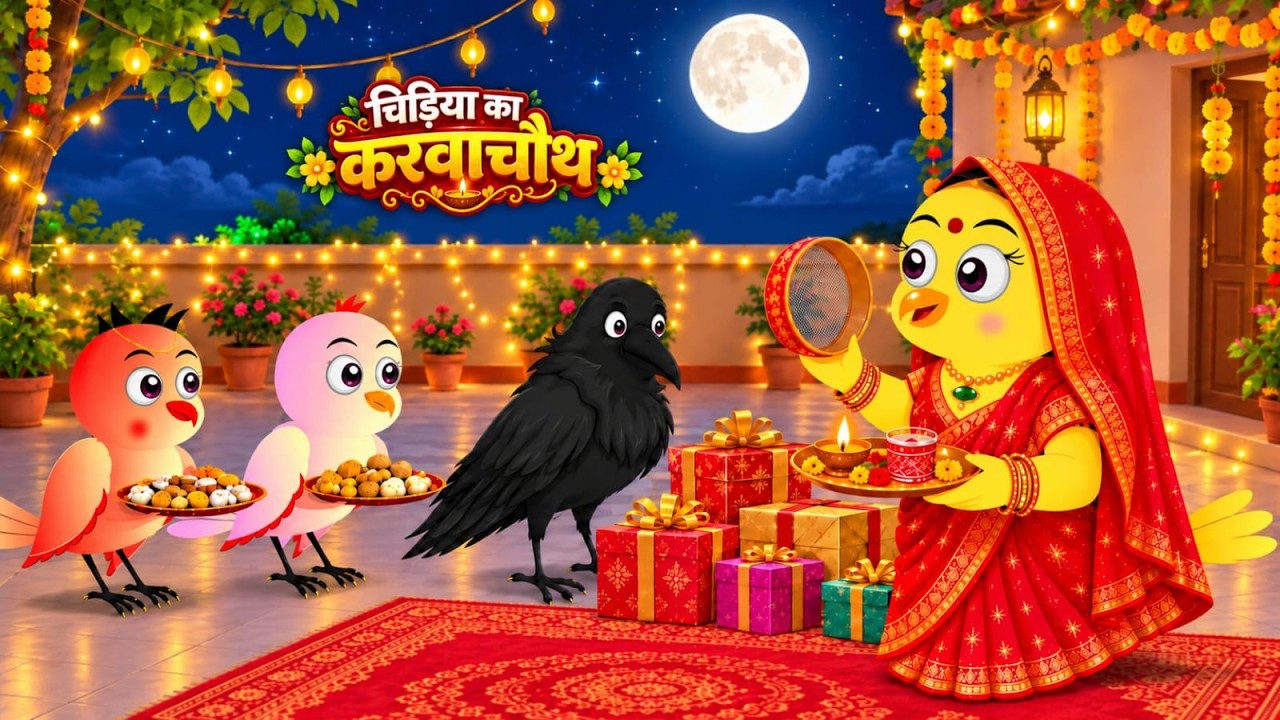 चिड़िया बहु का करवाचौथ Karwachauth 2026 Ranu Chidiya Wala Cartoon Hindi Kahani garibTuntuninewepisode