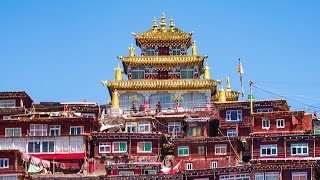 Driving Into Larung Gar Buddhist Academy