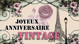128 - Jolie carte virtuelle d'anniversaire - vintage - jazz