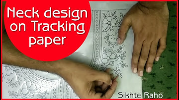 How to Make Neck Design on Tracing paper || Tracing Design