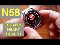 RUNDOING N58 Live ECG+PPG Blood Pressure IP67 Waterproof Fitness/Health Smartwatch : Unbox & Review