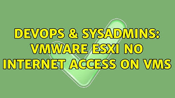 DevOps & SysAdmins: VMWare ESXi No internet access on VMs