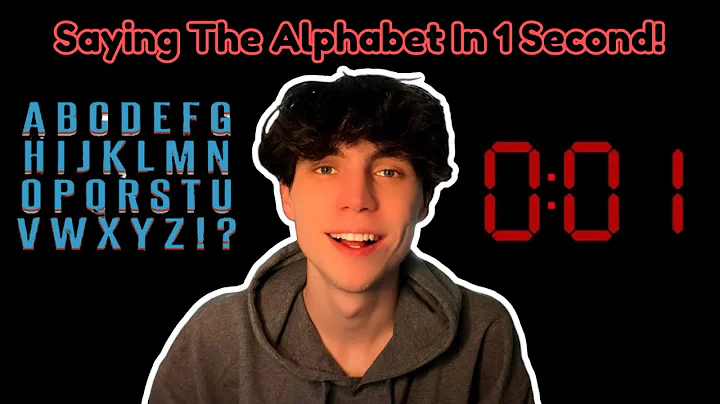 I Can Say The Alphabet In 1 Second!