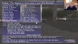 FFXI Livestream Replay:  Setting Up a New Character for Testing
