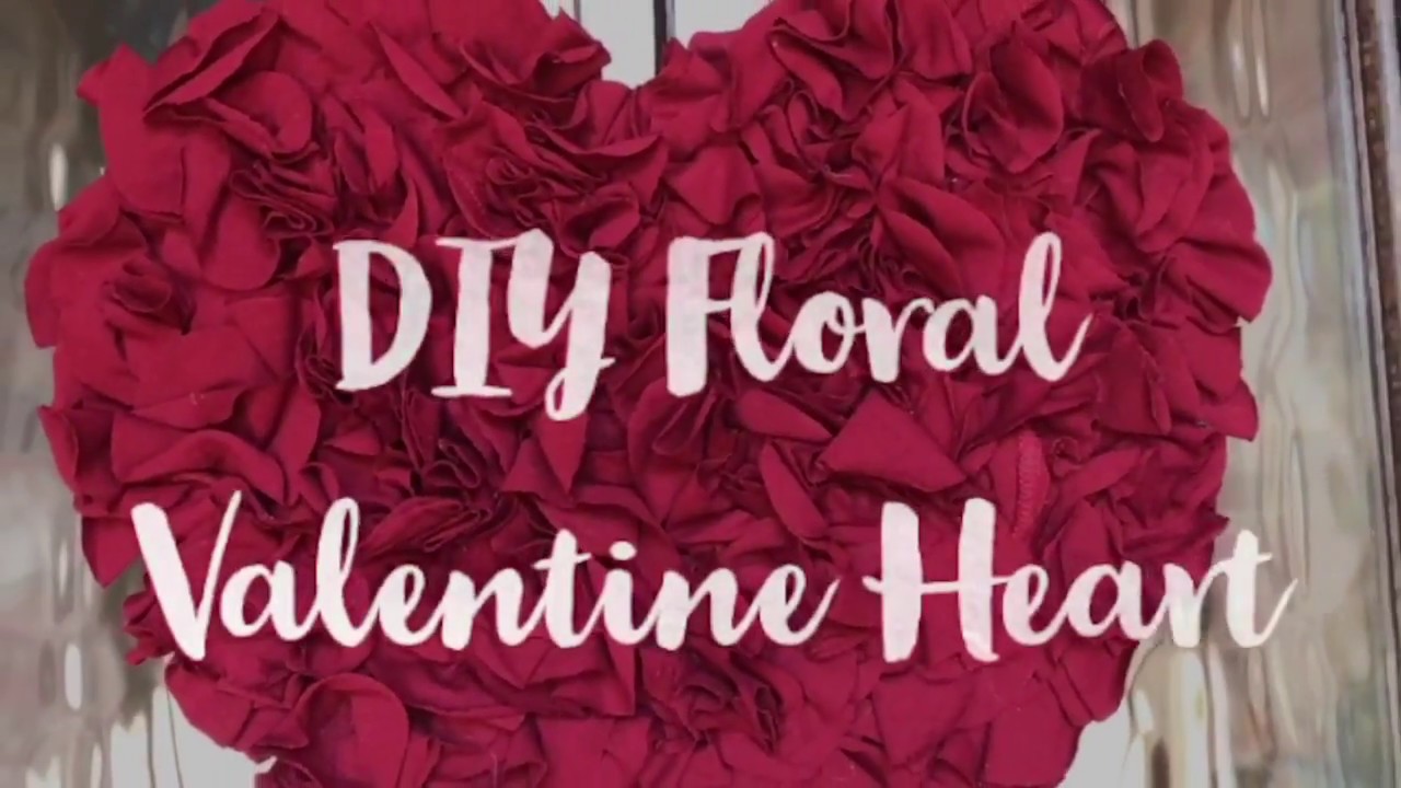 DIY - Floral Valentine Heart - YouTube
