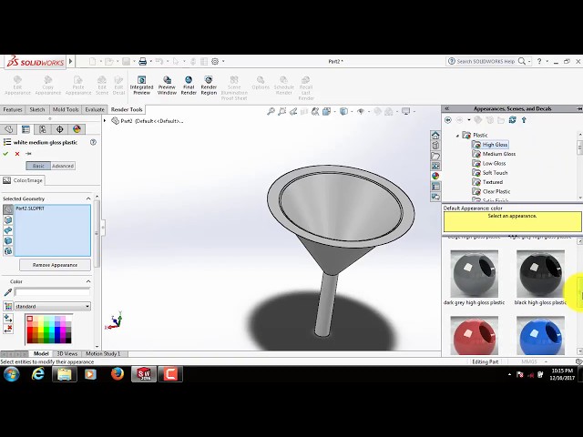 Solidworks tutorial - how to make funnel 
