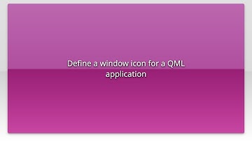 Define a window icon for a QML application