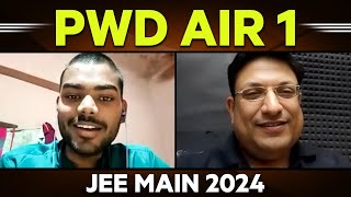 एक आँख का VISION LOST होने के बावज़ूद PHODA JEE MAIN😍 Success Story of PWD AIR 1 NIKHIL BARANWAL⚡️