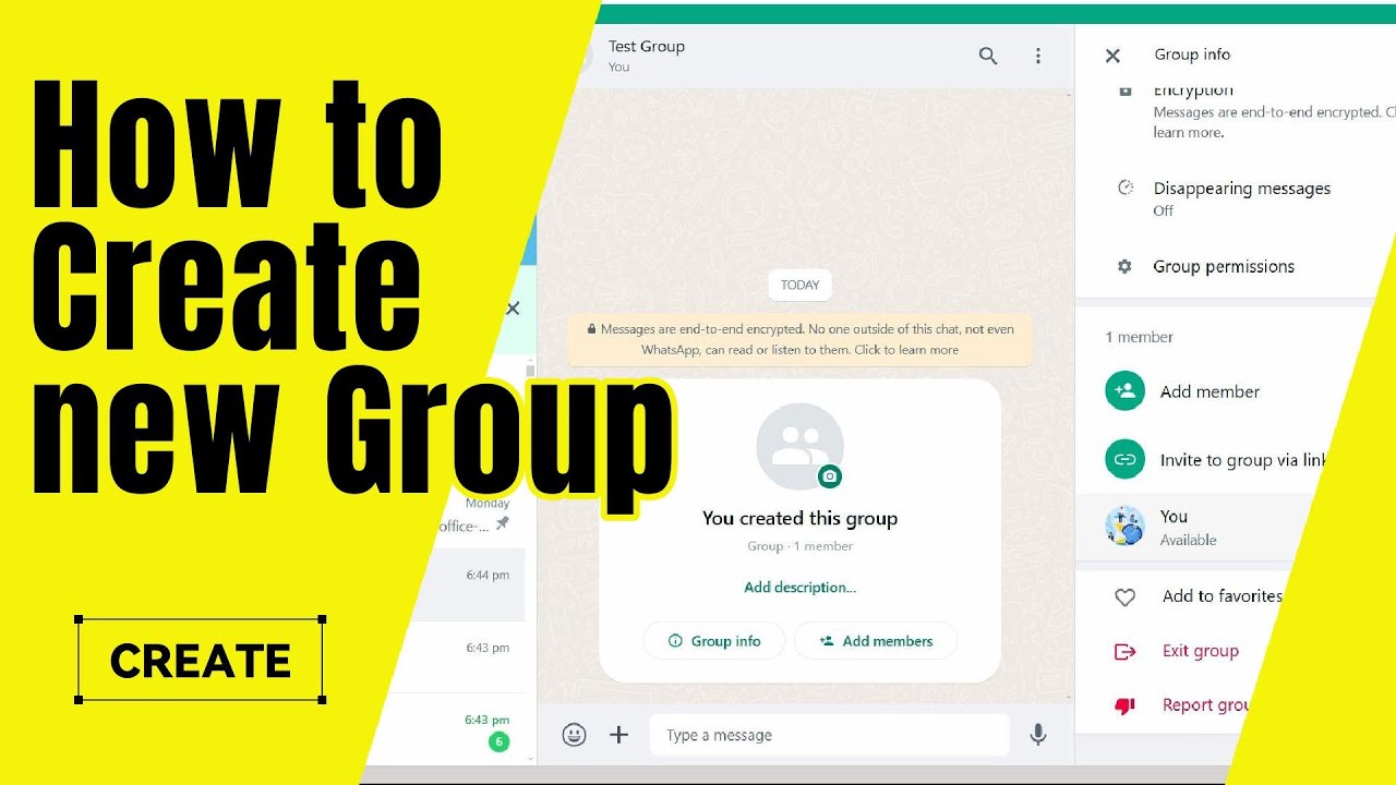 How to Create a New WhatsApp Group on Web | Step-by-Step Guide - YouTube
