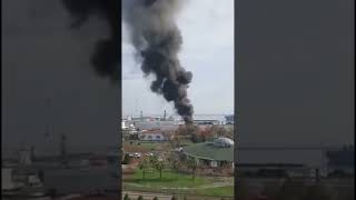 An Explosion Occurred In The Turkish Port Of Samsun Ürkiye 