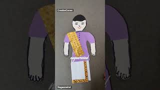 Cute Diy Paper Traditional Dolls ? Crepe paper saree draping