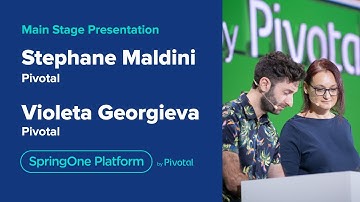 Stephane Maldini and Violeta Georgieva at SpringOne Platform 2019