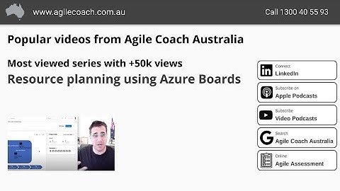Resource Planning in Azure Boards (www.agilecoach.com.au)