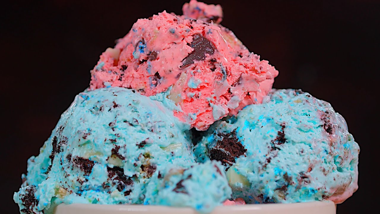 Superhero Monster Cookie Ice Cream | ASMR Cooking