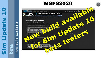 Flight Simulator 2020 - MSFS Update - Sim Update 10 - new build available