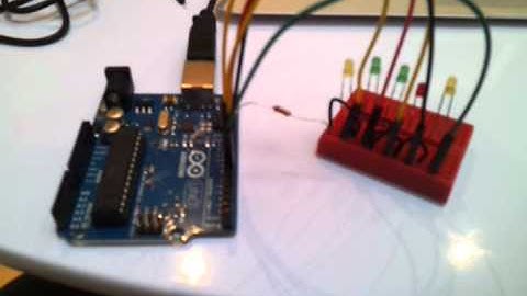 Binary counter on an Arduino.