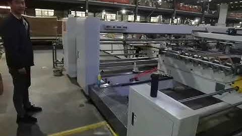 Automatic two pieces jumbo folder gluer stitcher machine
