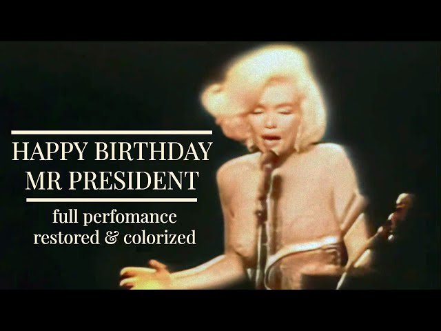 Marilyn Monroe singing Happy Birthday Mr President. High quality