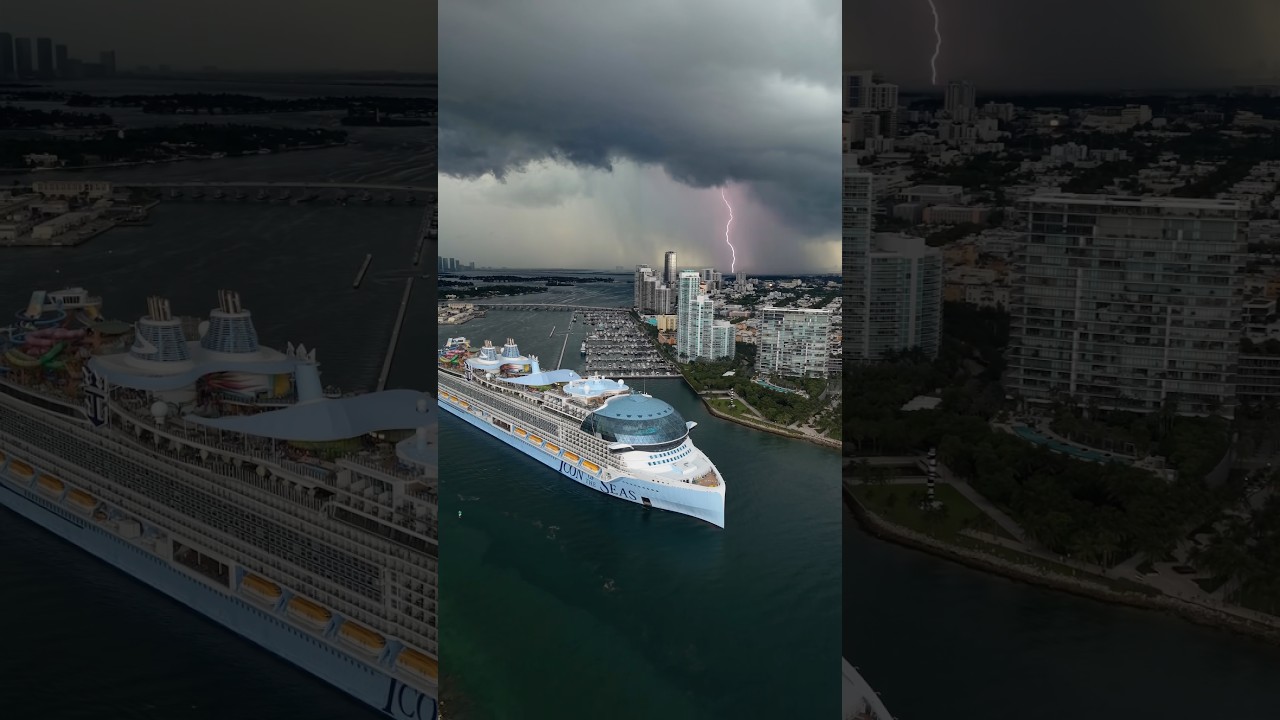Icon escaping the storm ⛈️ #cruises #iconoftheseas