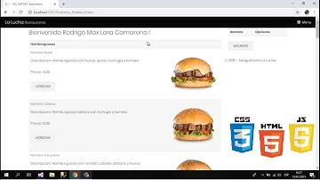Pagina Web (C#) con Base de Datos (SQL) || Carrito de Compras - Restaurante