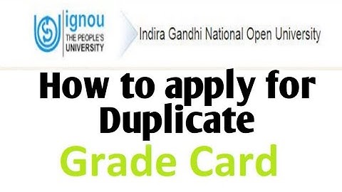 How to apply for duplicate Grade Card / Marksheet of IGNOU #ignou_marksheet #ignou_grade_card #2022