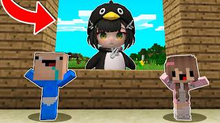 GUGUGAGA PENGUIN... QUIERE ENTRAR A MI CASA en MINECRAFT ...