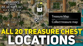 AC Black Flag Resynced - All 20 Treasure Map & Buried Treasure Locations