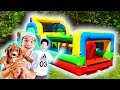 Puppy’s First GIANT BOUNCE HOUSE!