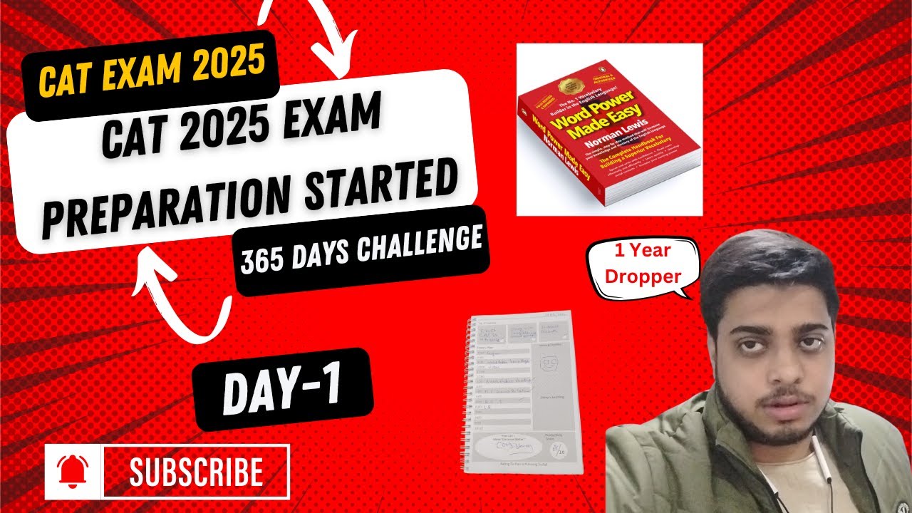 CAT Exam Preparation Vlog | Day 1 | 365 Days Challenge - YouTube