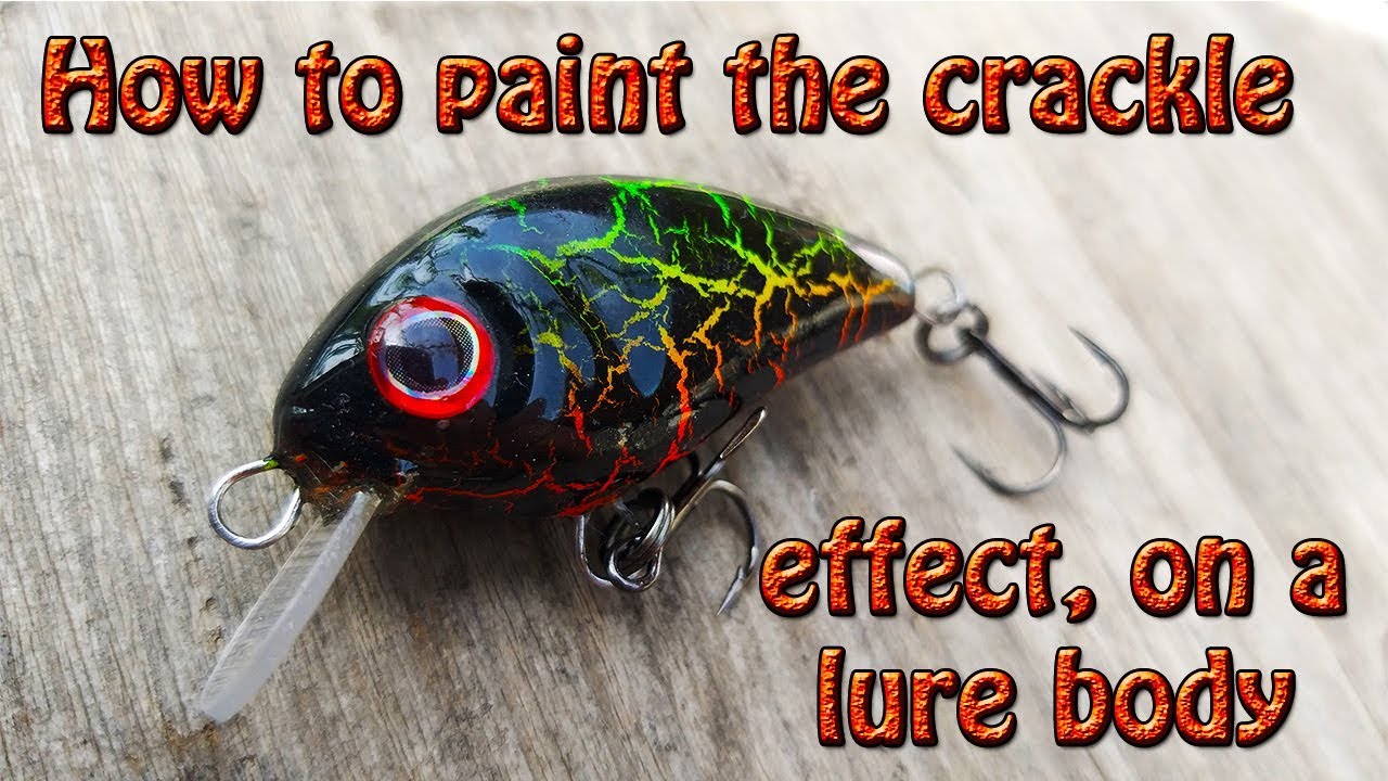 How to paint the crackle effect, on a crank bait body 