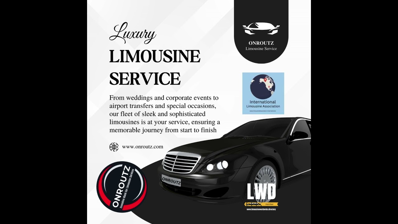 onroutz Black and White Elegant Limousine Services Instagram Post