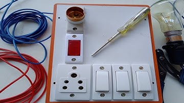 1 bulb 1 indicator 1 socket 3 switch electric board connection.